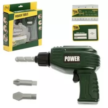 Набор инструментов «Дрель», 3 насадки, работает от батареек