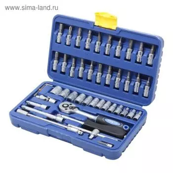 Набор инструментов KINGTUL profi KT46, 46 предметов, 1/4", 6гр, 4-14 мм, в кейсе