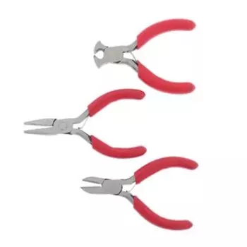 Набор инструментов ЛОМ, бокорезы, длинногубцы, клещи, обрезиненные рукоятки, 80 мм