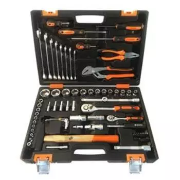 Набор инструментов "Вихрь" 73/6/7/4, 1/2", 1/4", CrV, в кейсе 76 предметов