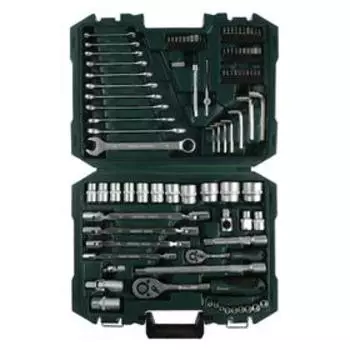 Набор инструментов в кейсе ТУНДРА, автомобильный, CrV, 1/2", 1/4", 95 предметов