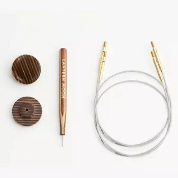 Набор из 2 вращающихся на 360° тросиков Lantern Moon 33 см (50 см), 2 заглушки и ключик, 350602 10