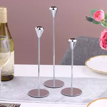 Набор из 3 подсвечников, металл, H=31,5/26,5/21,5см