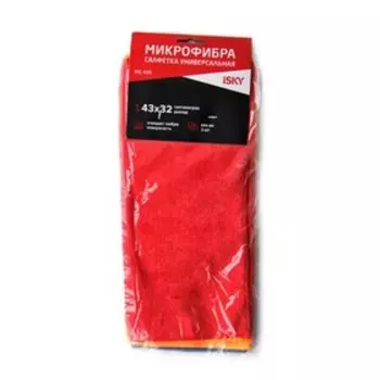Набор из 3х салфеток для ухода за автомобилем iSky, 43х32 см, микрофибра