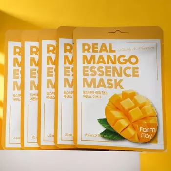 Набор из 5 масок для лица Farmstay с экстрактом манго