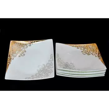 Набор ««Золотой орнамент»», 6 тарелок, 20 см