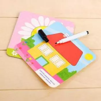 Набор «Изучаем геометрические фигуры», с пластилином и маркером «Пиши-стирай», задания, по методике Монтессори