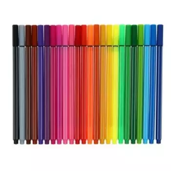 Набор капиллярных ручек (маркеров), 0.4 мм, 24 цвета, тонкая линия