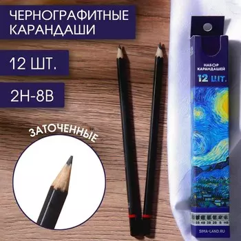 Набор карандашей Art lover, твердость НВ, 4 шт, цвет корпуса микс фиолетовый и желтый