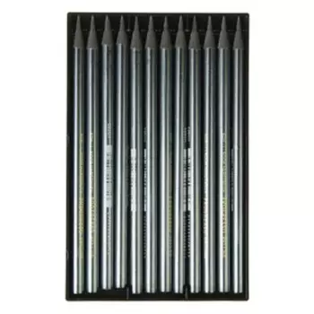 Набор карандашей цельнографитовых в лаке Koh-I-Noor PROGRESSO 8911, 6В, 12 штук в наборе