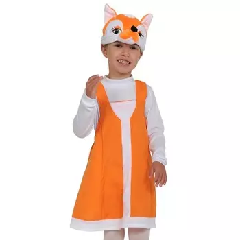 Карнавальный костюм «Лисичка», ткань-плюш, 3-6 лет, рост 98-116 см