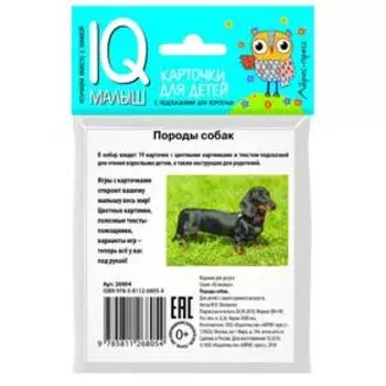 Набор карточек для детей «Породы собак». Малунова М. В.