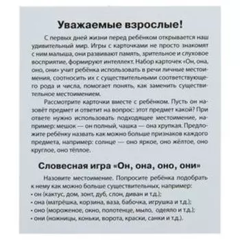 Набор карточек «Умный малыш: Он, она, они, оно»