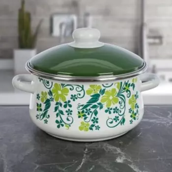 Набор кастрюль «Глория», 3 шт: 2 л, 3 л, 4 л, стеклянные крышки, цвет белый