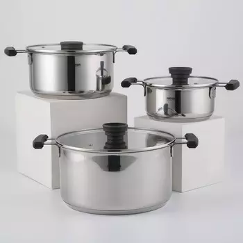 Набор кастрюль Nadoba Kamila, 3 шт: 1.5 л, 3 л, 5.8