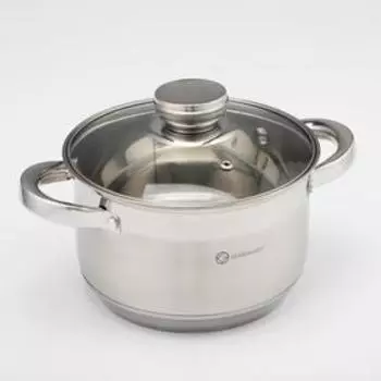 Набор кастрюль «Сильвер», 3 предмета: 2,5 л, 3,5 л, 4,5 л, d=18 см, d=20 см, d=22 см, хромированные ручки