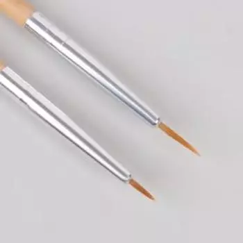 Набор кистей для дизайна ногтей, 2 шт., 18 см, бежевый