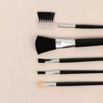 Набор кистей для макияжа, 5 предметов, чёрный