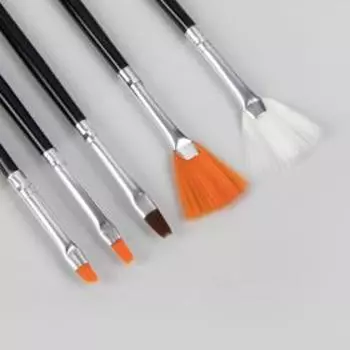 Набор кистей для наращивания и дизайна ногтей, 15 шт., чёрный