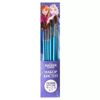 Набор кистей Пони 5шт (№1,2,3.4,5) , Холодное сердце