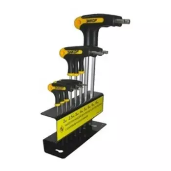 Набор ключей ЭНКОР, шестигранные, с рукоятками, 8шт., 2-10 мм, подставка