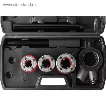 Набор клуппов трубных №3 MIRAX 28240-H3, с трещеткой, 1/2"-1, 620 мм, 4 шт