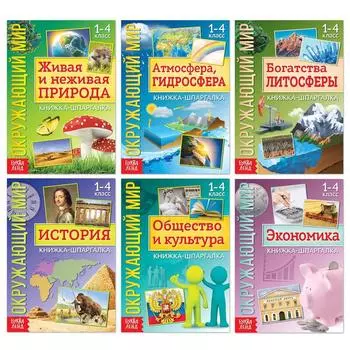 Набор книжек-шпаргалок «Знакомимся с окружающим миром», 6 шт.