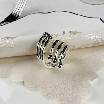 Набор колец для салфеток Lenardi, металл, 6 шт