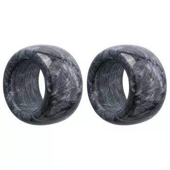 Набор колец для салфеток Liberty Jones Marm, чёрный мрамор, d=5 см, 2 шт