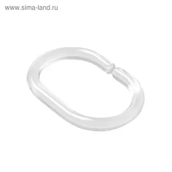 Набор колец для шторы в ванную комнату IDDIS Transparent RID012P