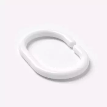 Набор колец для шторы в ванную комнату IDDIS White RID011P