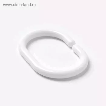 Набор колец для шторы в ванную комнату IDDIS White RID011P