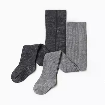 Колготки детские Крошка Я BASIC LINE, набор 2 пары, рост 62-68 см, серый
