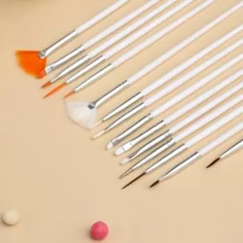 Набор кондитерских кисточек для декорирования Доляна «Слоновая кость», 15 шт., белый