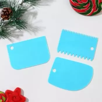 Новый год. Набор кондитерских шпателей «Сладкого года», 3 шт