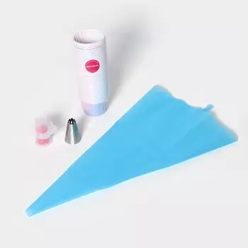 Набор кондитерский для капкейков Доляна, кондитерский мешок 1 шт., насадка 2 шт., форма 50 шт.