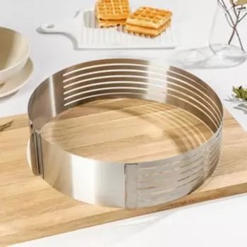 Набор кондитерский Доляна, 2 предмета: форма для выпечки с прорезями 25-308 см, нож для бисквита