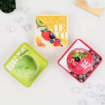 Набор контейнеров для заморозки 3 шт «Ягоды-фрукты», 400 мл