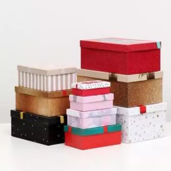 Набор коробок 10 в 1 "Банты", 30,5 х 20 х 13 - 12 х 6,5 х 4 см