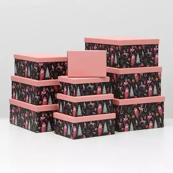 Набор коробок 10 в 1 "Щелкунчик", 37,5 х 29 х 16 - 19 х 13 х 7,5 см