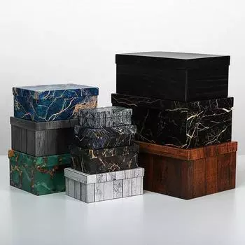 Набор коробок 10 в 1 "Текстура", 30,5 х 20 х 13 - 12 х 6,5 х 4 см