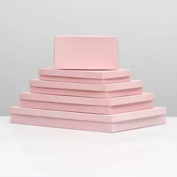 Набор коробок №13 5 в 1 роза 40х30х5 - 20х10х3см