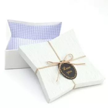 Набор коробок 2 в 1 "Звезды", белый, 21,5 х 21,5 х 8,5 - 18,5 х 18,5 х 6,5 см