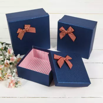 Набор коробок 3 в 1, 18,5 х 18,5 х 9 - 15 х 15 х 7 см