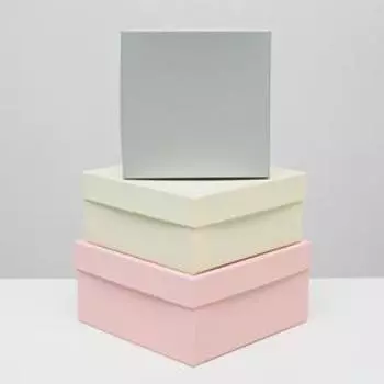 Набор коробок 3 в 1 "Античный", 19 х19 х 9,5 - 15,5 х 15,5 х 6,5 см