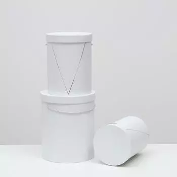 Набор коробок 3 в 1, белый, 23 х 23 х 27 - 18 х 18 х 24 - 15 х 15 х 21,5 см