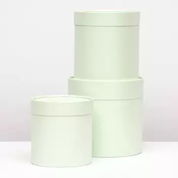 Набор коробок 3 в 1 без окна, мятный 21 х 21 - 16 х 16 см