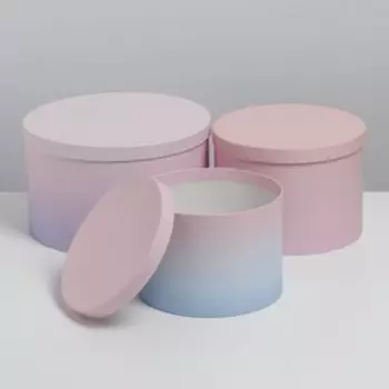 Набор коробок 3 в 1 «Градиент», 18 × 18 × 13‒25 × 25 × 15 см