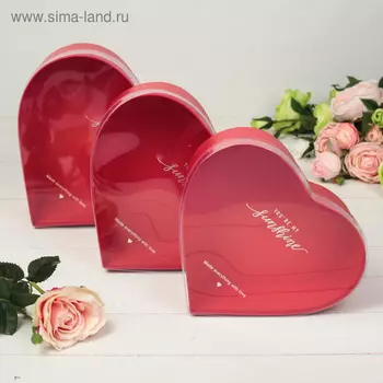 Набор подарочных коробок 3 в 1, красный, 282611 - 23218 см