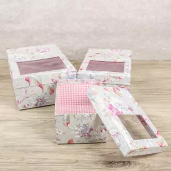 Набор коробок 3 в 1 с окном 29 х 20 х 11 - 20 х 13 х 9 см